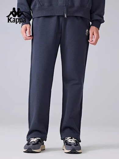 Kappa (Kappa) Nuevos pantalones deportivos Pantalones rectos para hombres Pantalones de punto suelto Pantalones de trote K0F12AK62 Black Oyster-9909 XS