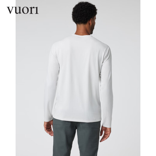VUORI L/S Feather 飞奥力25春季新品男士休闲运动套头衫 V1048 霜灰/Frost Grey M 175