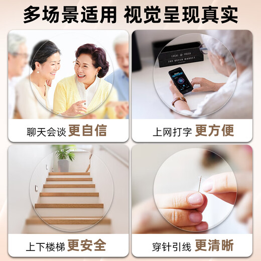 CAPONI老花镜女正品日本进口纯钛超轻防蓝光高清看近专用眼镜显年轻妈妈