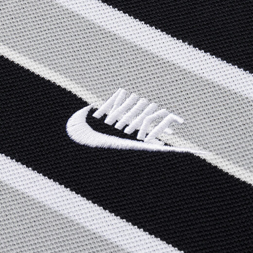 NIKE耐克男装夏季潮流时尚运动服条纹短袖舒适透气翻领POLO衫 FN3897-010 S