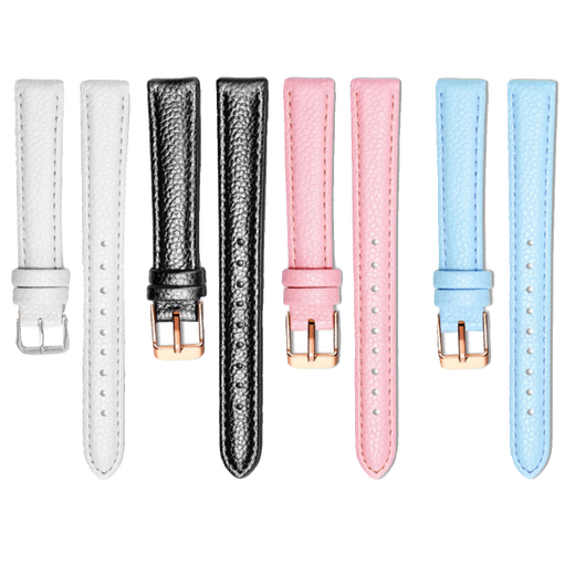 Biyun adapted to student watch Disney strap MK-14136 Children's MK-14152 leather 14137 lychee pattern 14mm white strap lychee pattern 14mm