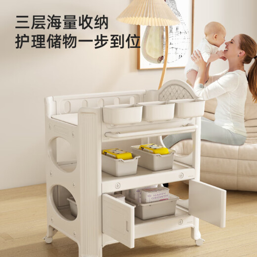 Mesa de pañales para bebés mesa de cuidado táctil de bebé cambia pañal pañal móvil recién nacido mesa de pañales de bañera