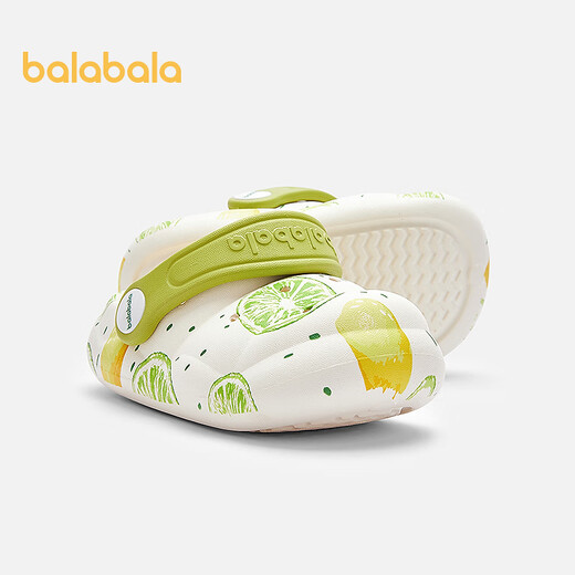 Balabala Kinderschuhe und Kinderruhschuhe Sommer 2025 Neue Innenjungen bequeme Tide-Lochschuhe für Mädchen für Mädchen weiß und grün 00314 23 (Fußlänge 16.3-16,7/Innere Länge 17,7)