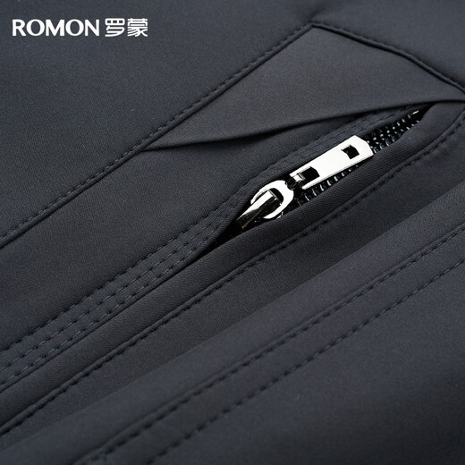 Romon windbreaker men's spring and autumn business casual mid-length coat Korean style slim trendy top dad work coat