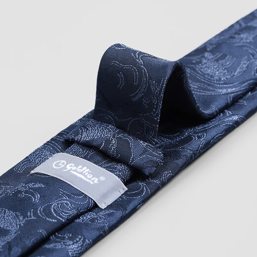 LOPOM男士国风复古锦鲤纹理刺绣结婚新郎伴郎商务正装领带男礼 ENTG049