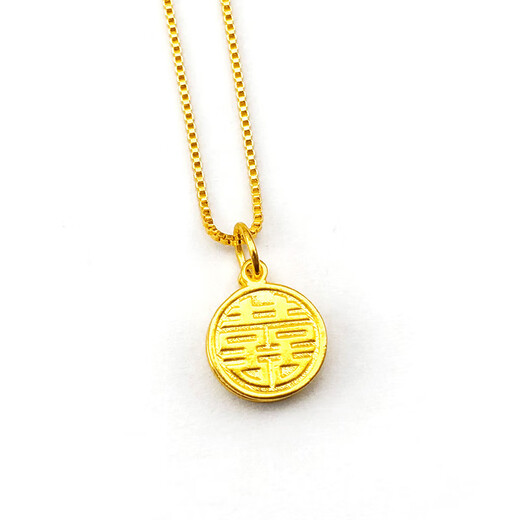 Shilian 2024 summer new Vietnamese Shajinfu brand pendant clavicle chain non-fading simulated gold non-fading 24K gold individual Fuxi pendant