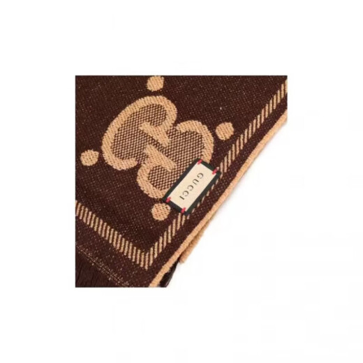 Gucci (GUCCI) European and American wool velvet scarf couple styles for men and women to give gifts for boyfriend and girlfriend during holidays Brown 598993-3GC15-9764