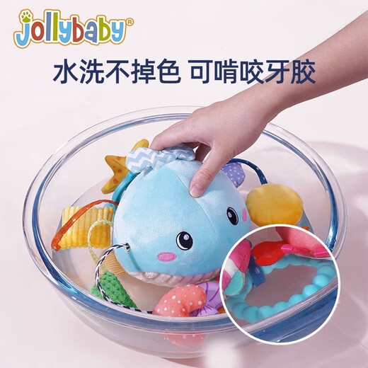 jollybaby婴儿童抽抽乐新生儿玩具宝宝0-1岁练习挂件摇铃拉拉 sozzy新款拉绳抽抽乐--正方形