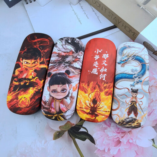 NEZHA INS-Stil tragbarer Kinder-Cartoon frisch und hochwertig, einfach und anti-drucker männlicher und weiblicher Studenten. Xiao ye ist eine magische Brille -Box