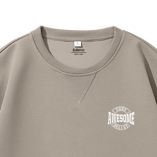 Baleno round neck sweatshirt for men spring casual trendy large size men's tops student heavy pullover hooded jacket