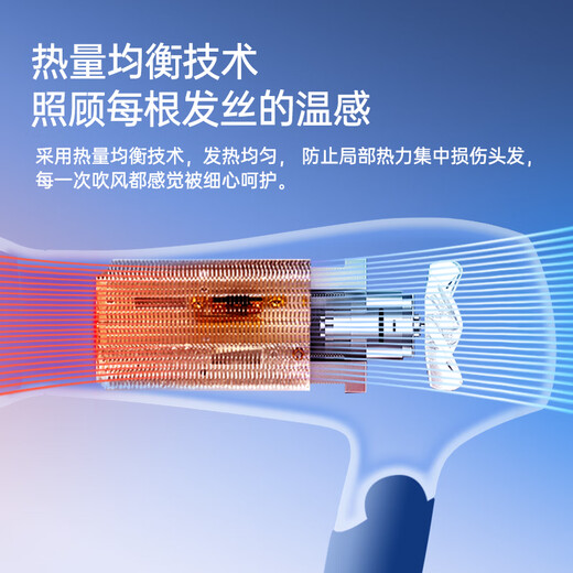 FLYCO hair dryer household hair salon high power 2000W fast-drying constant temperature portable foldable white FH6232