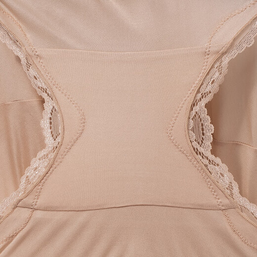 Sous-vêtements en soie mince sibérienne pour les femmes 100% de mûri les shorts de soie en dentelle sexy pantalon boxeur respirant de grande taille Couleur de peau 3886 3xl [Poids de référence 145 ~ 160jin [Jin est égal à 0,5 kg]]]