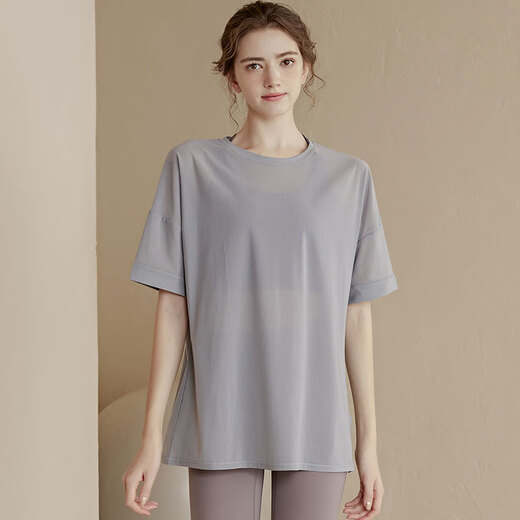 Shercehman lose und dünne Yoga-Kleidung Bluse Frauen Sporttimen schnell trocken, kurzärmelig T-Shirt atmungsaktives Sommer-Fitnesskleidung