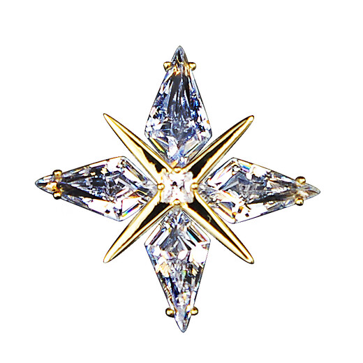 Shijun (SHIJUN) Men's Brooch Men's Suit Luxury Brand Brooch Starlight Exquisite Badge Corsage Shirt Lapel Pin Light Black + Gold Each One Velvet Box