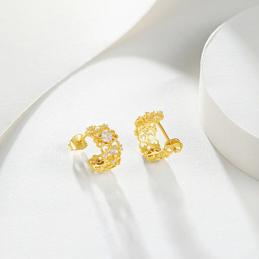 Saturday Fortune (ZLF) S925 silver earrings for women, bow honey curls, light luxury niche earrings for girlfriend, a pair of earrings