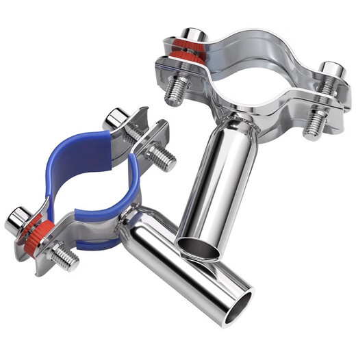 Tianzhuo Hardware 304 stainless steel pipe bracket water pipe fixed extended pipe pipe clamp pipe clamp round pipe welding hoop buckle PVC M32-34 304 material