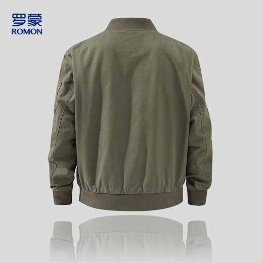 
Romon Spring and Autumn Fashion Baseball Collar Top Men's Comfortable and Versatile Cotton Men's Leisure Jacket LM1G363X9221
