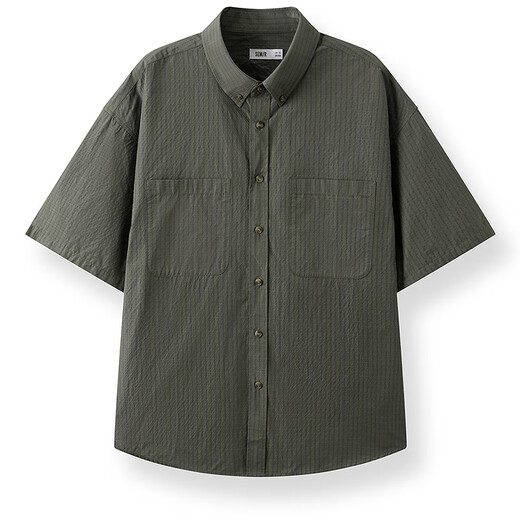 Semir short-sleeved shirt men's textured plaid shirt to wear outside and inside 2025 summer couple tops 109325104201 Semir short-sleeved shirt men's textured plaid shirt to wear outside and inside 2025 summer couple tops 109325104201