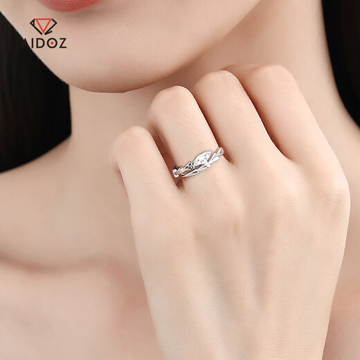Aido diamond pt950 platinum ring for women fashionable platinum geometric zodiac snake design holiday gift weight 3.2-3.4 grams