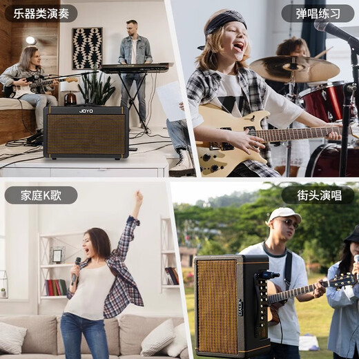 JOYO Zhuole acoustic guitar box piano speaker folk outdoor singing charging street portable musical instrument audio AC20S Bluetooth charging speaker black power 20W