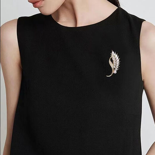 Jingshengya Zhou Brooch Women's High-end Corsage Suit Suit Accessories Light Luxurious Temperament Women's Birthday Gift Practical Noble Brooch Three-piece Set Gift Box