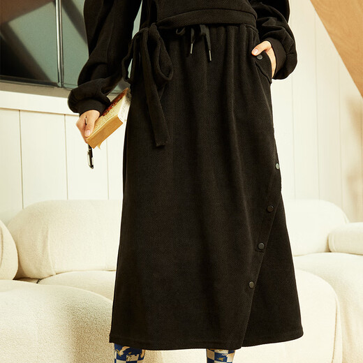 Two or Three Things Chixia Yuhui 2025 Spring New Retro Literary Print Pattern Strap Design Sweater Suit Brown S