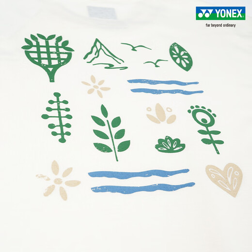 Serie de protección natural y ambiental de Yonex 25SS 16833CR/16835CR Camiseta de deportes al aire libre Hombres y mujeres 16833cr Ice beige (estilo masculino) XL