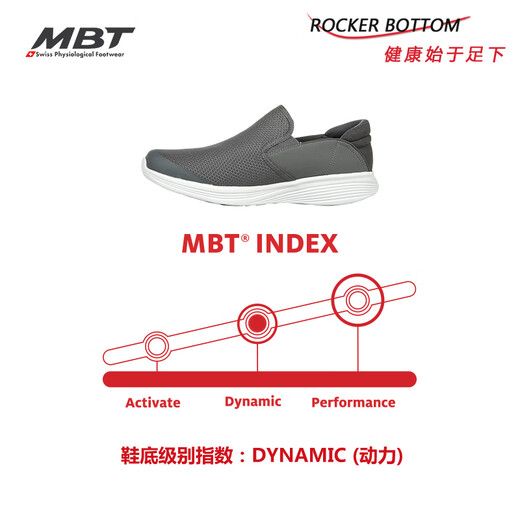 MBT curved bottom thick sole outdoor casual shoes for men and women Correct walking posture Breathable Lightweight MODENA 1479Y-Gray 9 (42.5)