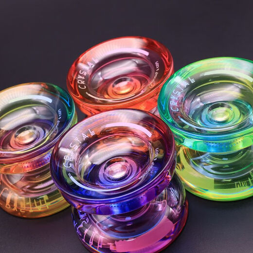 Wanli Anfänger Yo-Yo K2 Plastikkristall Yo-Yo Professional Fancy Competition Magic Yoyo Kinder Dead Sleep-Blue Pink Gradient