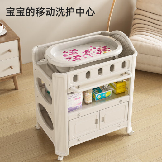 Mesa de pañales para bebés mesa de cuidado táctil de bebé cambia pañal pañal móvil recién nacido mesa de pañales de bañera