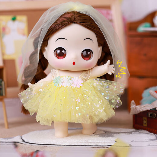 棉花糖洋娃娃玩偶换装化妆儿童diy手工过家家玩具女孩子生日礼物 DIY随心换妆棉花娃娃[豪华版] 礼盒装