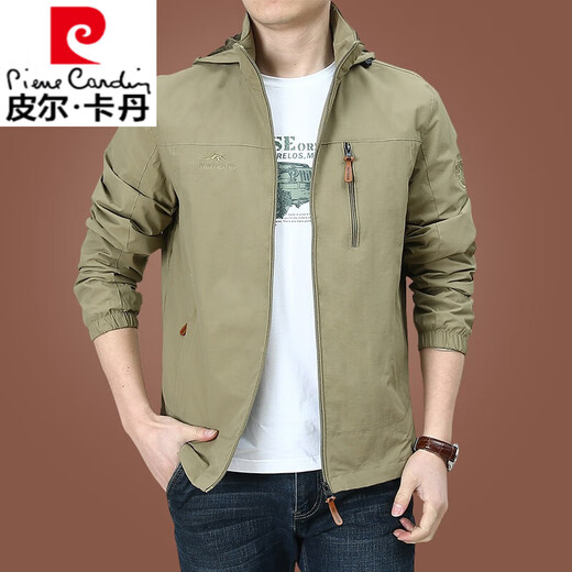 Pierre Cardin Outdoor Herrenjacke Herbst und Winter 2025 Neue Herbsttiete mittleren Alters mittleren Alters und Herrenfrühling und Herbst Dicke 9898 Khaki plus Samt M.