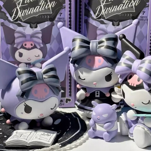 
ONEVAN Kuromi Lucky Casino Series Blind Box Trendy Toys Dolls Desktop Ornaments Girls Birthday Gift Toys Whole End Luxury Set Box [6 Box + 1 Large Box] Kuromi (Give a Viscose for Order)