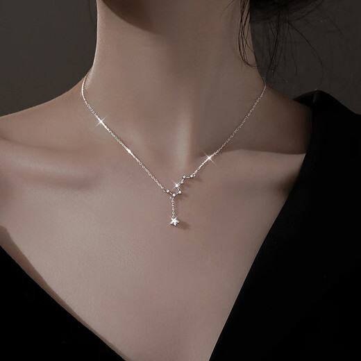 Chow Tai Fook PT950 platinum necklace women's clavicle chain 18 platinum light luxury niche Chinese Valentine's Day gift Valentine's Day gift Valentine's Day gift