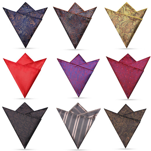 Lie Shang Men's Suit Pocket Scarf Suit Square Scarf Shirt Handkerchief Scarf Men's Wedding Groom's Formal Chest Scarf Scarf Milk White 8561 Pocket Scarf