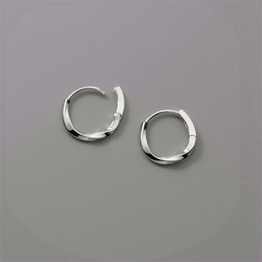 Guanpuge Fat Donglai same style pt950 platinum earrings for women Pt950 earrings temperament earrings platinum earrings fashionable sleeping Mobius earrings (pair)