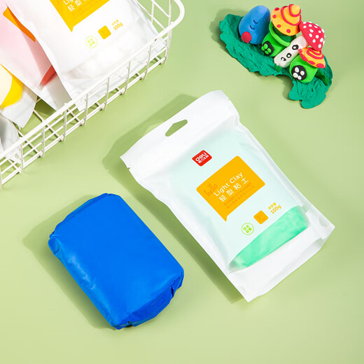 
Deli large package ultralight clay children's toys infants and toddlers beach color mud plasticine soft clay boys and girls DIY handmade 100g yellow 67841