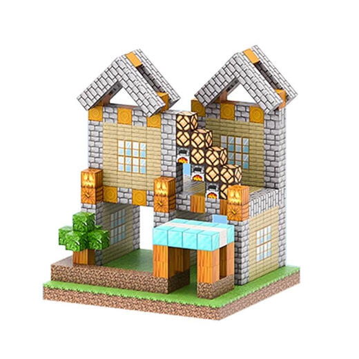 
Jiqile 2025 new Minecraft Magnetic Square Building Block Magnet Magnetic Stone Education Children's Assembly Toy Boy [Contains 6296 Powerful Small Magnets][Random