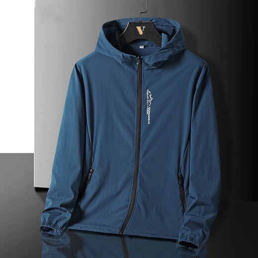 Donkey Fox Ice Silk Jacket Sun Protection Top Men's Casual Loose Thin Jacket Anti-UV Thin Fishing Suit Outer Skin Clothing Light Gray L