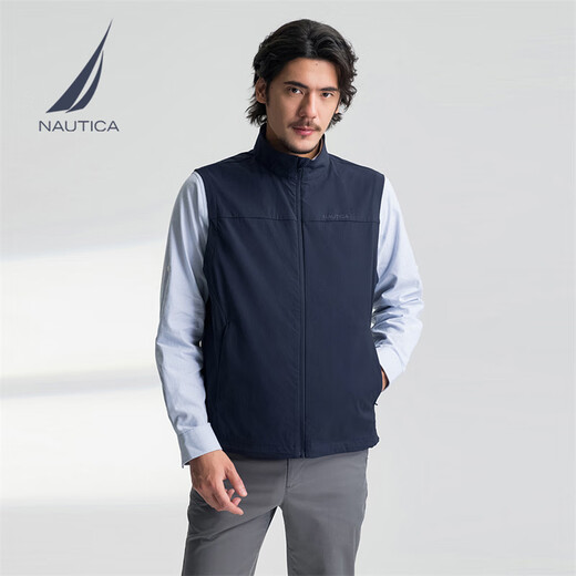 
NAUTICA [Big Promotional Product] Men's Clothing 25 Spring and Summer New Comfortable and Versatile Business Casual Vest Vest Men JO5109 Navy Blue 4NV M