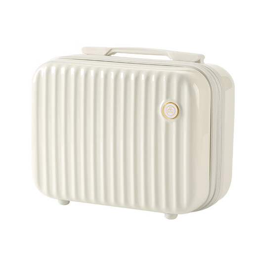 
He Jiagong Travel Makeup Bag Women's 2025 New Portable Large Capacity Hand-Outed Luggage Outdoor Washing and Cosmetic Storage Bag Crescent White [Lockless Model Can Be Boarded]