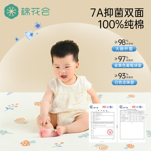 Cotton baby urine separator pad can be washed large-size bed sheets waterproof and breathable children baby large-sized urine separator pad adult care pad [Double-sided 100% cotton bed cover style] Huayu Jianlan 180x200cm