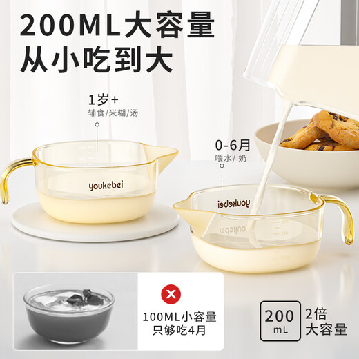 贝思卡儿婴幼儿PPSU软嘴辅食碗新生儿喂水喂奶鹰嘴碗宝宝专用米糊碗 PPSU软嘴辅食碗