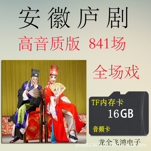 16 g de alta velocidad Luju TF Memory Audio Audio MP3 Full Scene Anhui Opera Singing Machine Tarjeta de memoria Flash 841 16g Anhui Luju Audio 841 16GB
