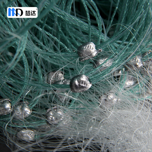 Mengda fishing net wire mesh three-layer sunken net single-layer floating net hanging sub-fish net fishing net crucian carp silver carp white strip net dipped single-layer floating net 18 meters long 1 meter high 1 finger
