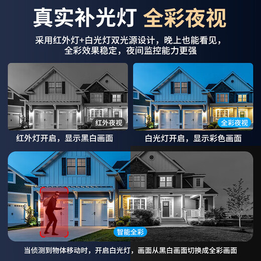 康佳AI监控摄像头室外家用监控无线wifi网络监控器360度无死角带夜视全景旋转云台户外家用手机远程