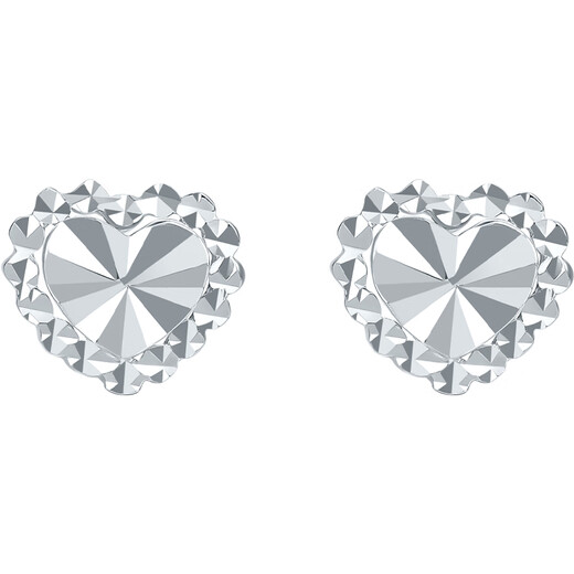 Saturday Fu PT950 platinum earrings women's love earrings B0913481 pair, about 1.57g, birthday gift