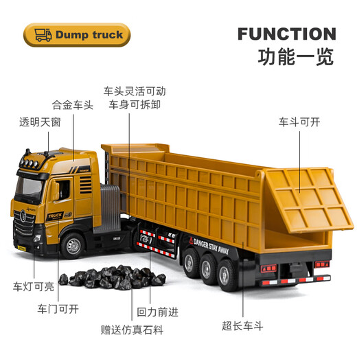 Camión de control remoto Lingui Semitreador Super Heavy-Trailer para niños Aleación para niños Big Transport Transport Transport Transport Model