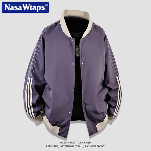 NASA über offizielle gemeinsame amerikanische Baseball -Uniform für Männer Frühling und Herbst Lose Pilotjacke Freizeitsport Jacke Männer N250JK838 Maroon S