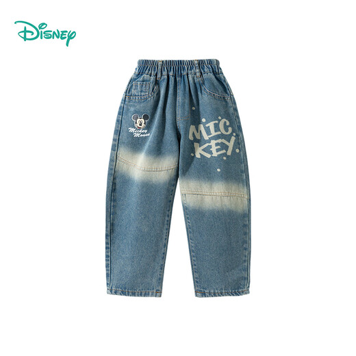 Disney vêtements pour enfants garçons à la mode décontracté polyvalent pantalon en jean pour enfants bleu denim 150